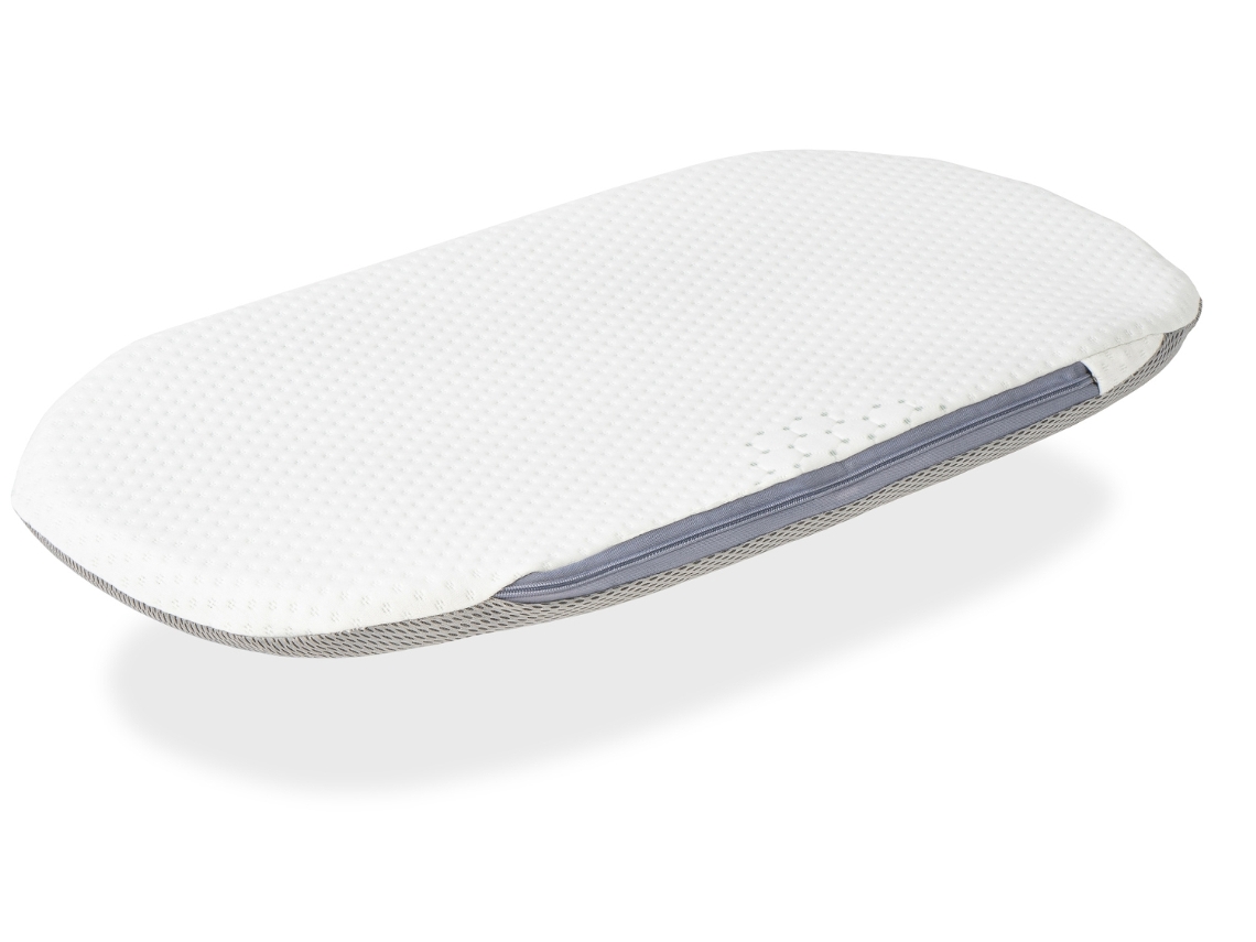 Colchón Capazo Transpirable 72X33 3 Cm 2 En 1 Colchón Para Cochecito Capazo Cuna Extraíble Protector. Núcleo De Espuma Perforado. Adaptable Dormalit