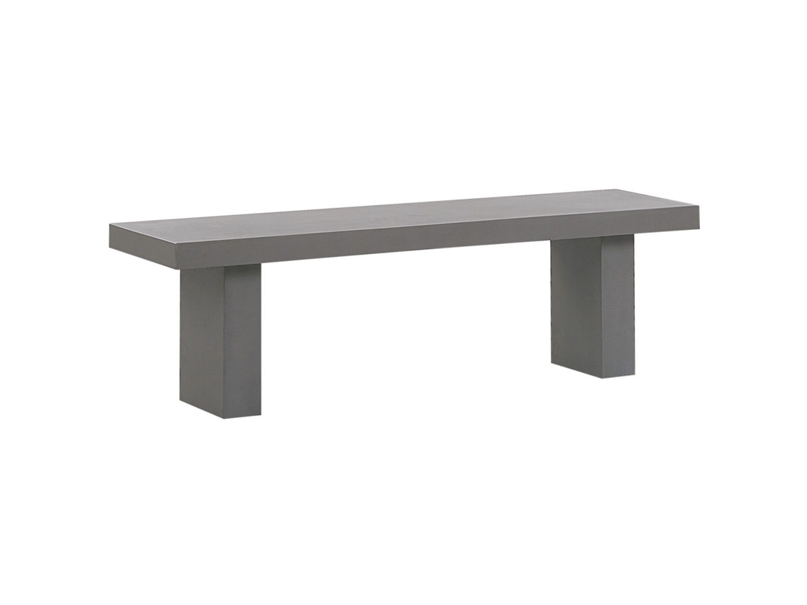 Banco de jardín BELIANI Taranto de Cemento reforzado con fibra Gris 150x40x45
