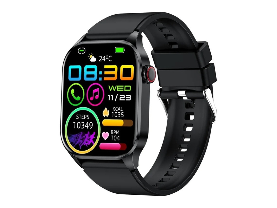 Reloj inteligente Yizhood de 2,04 pulgadas con monitorización de oxígeno en sangre por infrarrojos, pantalla AMOLED, resistente al agua y monitorización de la salud.