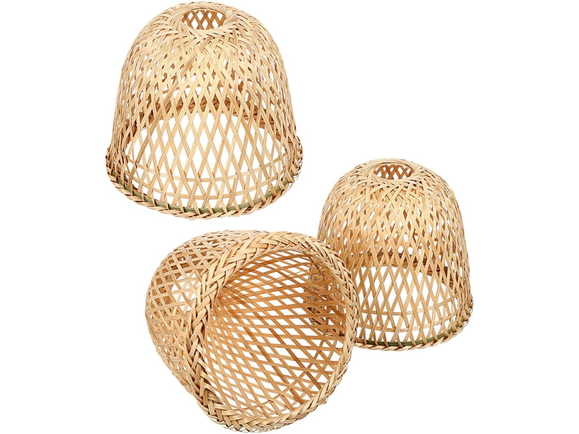 Juego de 3 piezas de bambú de estilo rústico vintage para instalación. SFUSHOS