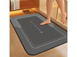 (gris Oscuro) Alfombra De Baño De Tierra De Diatomeas Antideslizante Y Resistente A Las Manchas, Alfombra De Cocina Absorbente Y De Secado Rápido