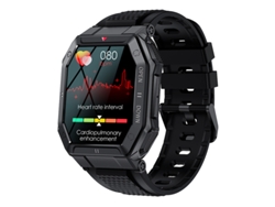 Smartwatch YIZHOOD TE507 Monitor de Ritmo Cardíaco y Sueño 1.85'' Compatible Negro