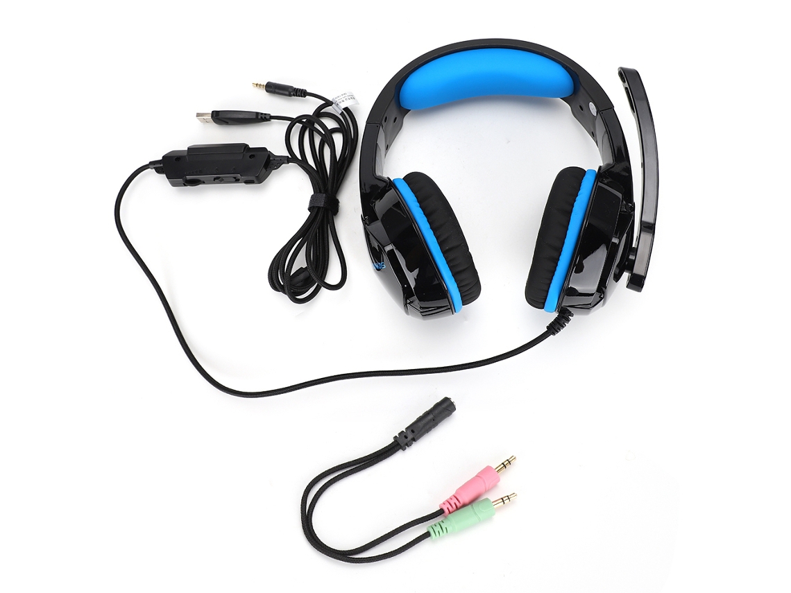 Auriculares Para Juegos Luminosos H-3 De 3.5mm Con Luces Led Y Micrófono