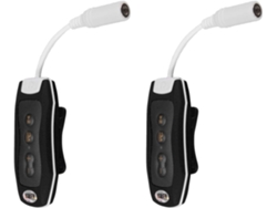 Reproductor Mp3 De 2 X 8 Gb Para Natación, Buceo, Spa, Radio + Fm, Auriculares Impermeables, Negro