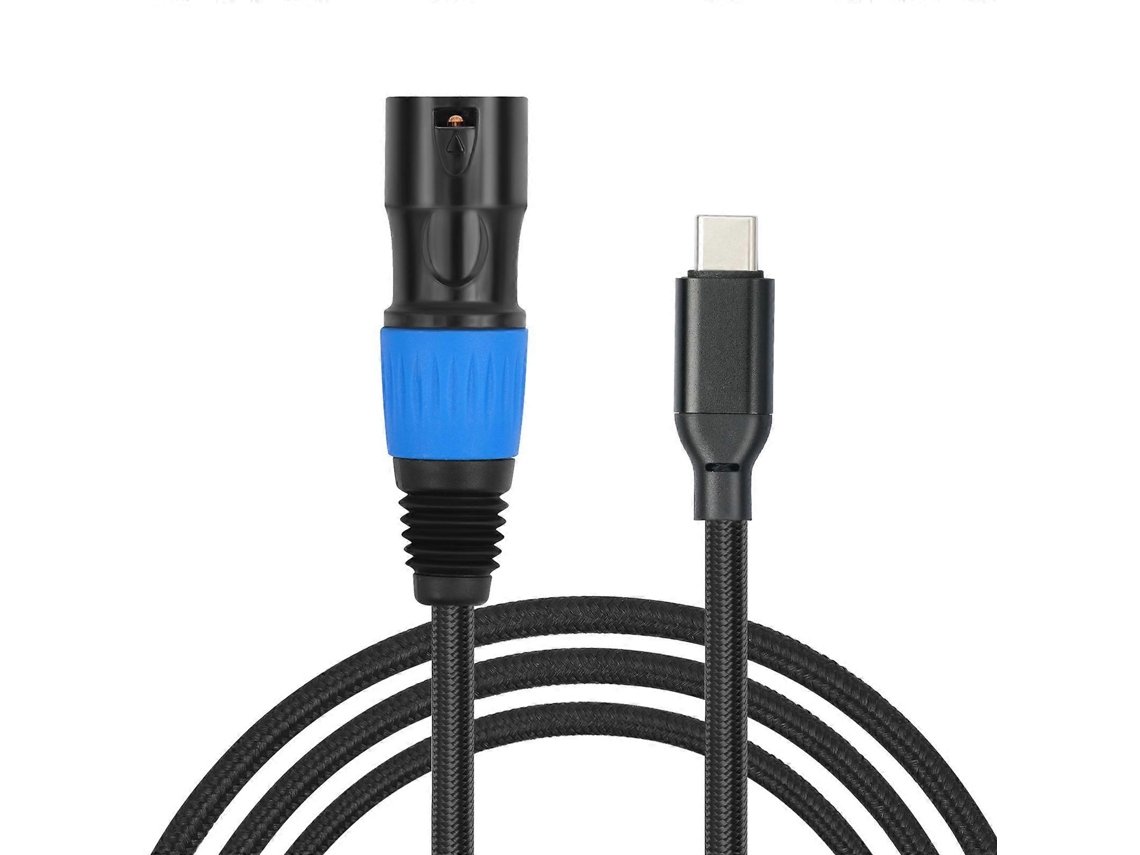 Cable conector USB tipo C a XLR macho de 3 pines LALAMOLI para micrófonos