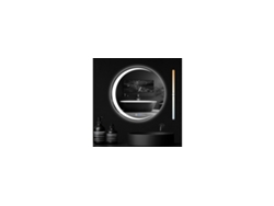 ZMH Espejo de baño con iluminación Moderno Redondo IP44 Espejo de pared Regulable para baño