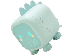 Reloj Despertador Digital Para Niños Y Niñas, Reloj De Mesa Led, Plástico Verde, Función De Repetición De Alarma, Luz Nocturna.