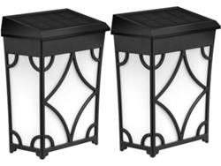 Juego De 2 Luces Solares Para Jardín Y Caminos, Iluminación Decorativa Solar Para Exteriores Con Montaje En Pared.