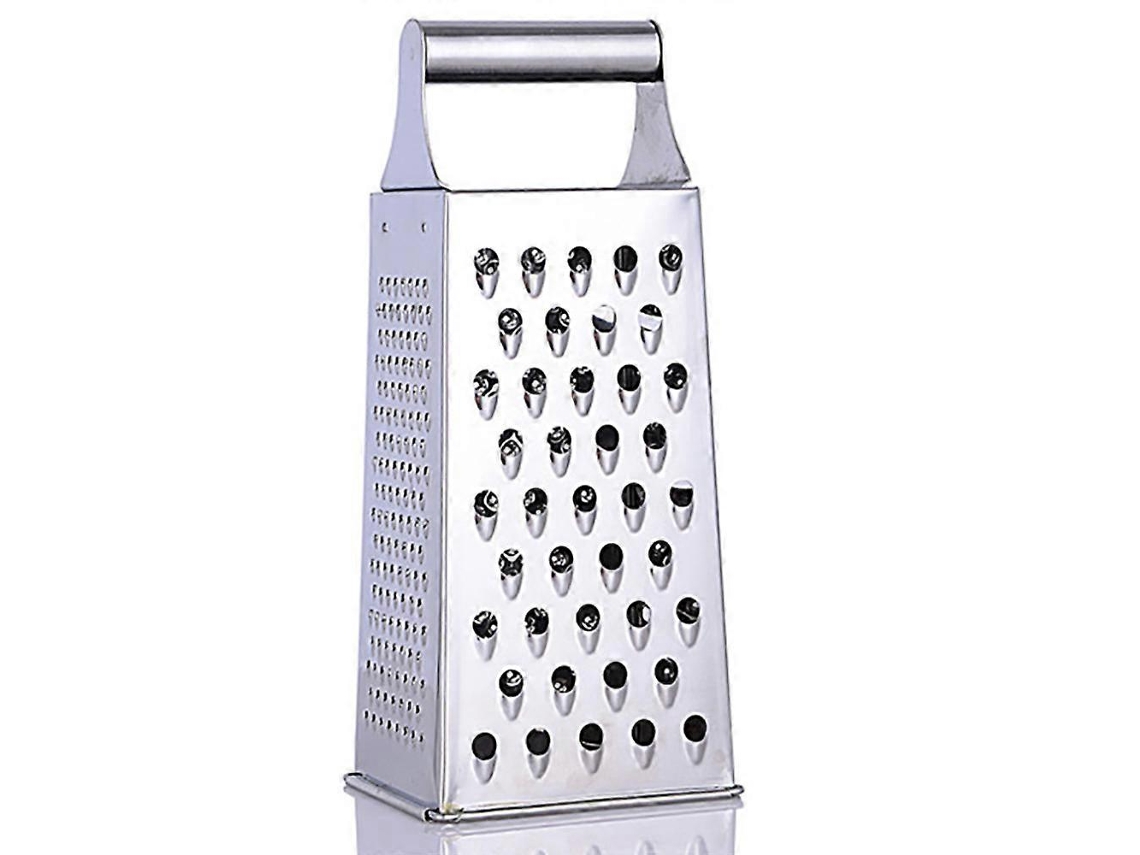 Rallador De Cocina Cuadrado De Acero Inoxidable Con 4 Superficies, Compatible Con Vegetales, Frutas Y Queso, Lavavajillas