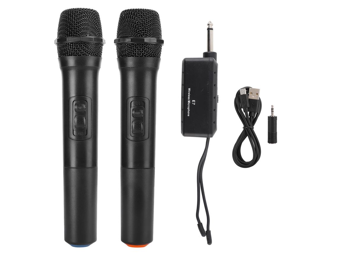Micrófono Inalámbrico De Alta Frecuencia E7 Con Antena Receptora Para Karaoke, Reuniones Y Discursos.