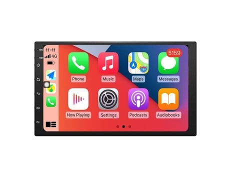 Multimedia Bluetooth Radio de coche 2Din 7'' Radio estéreo Navegación GPS WiFi CarPlay Android Pantalla táctil automática / Universal