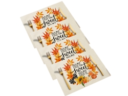 Tapetes de mesa con hojas de calabaza y eucalipto, juego de 4 piezas, decoración de fiesta de otoño NEVEANCE