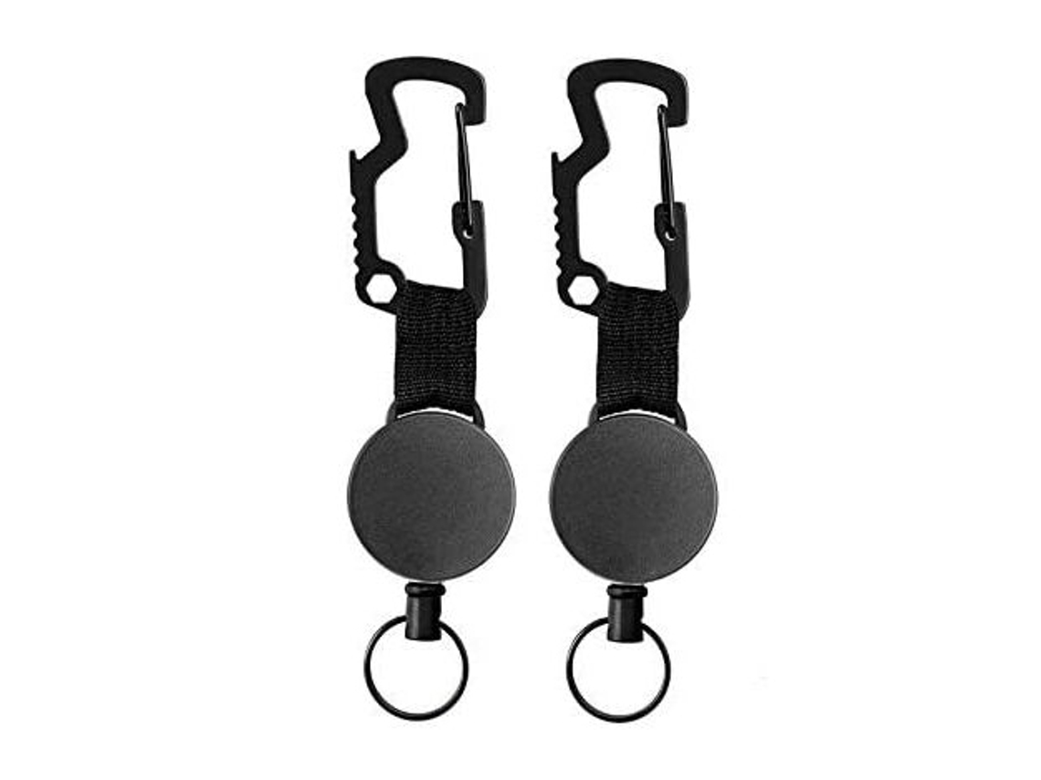 Cordón profesional resistente con mosquetón multiherramienta, clip retráctil robusto para credencial que garantiza un acceso rápido a llaves e credenciales, ideal para