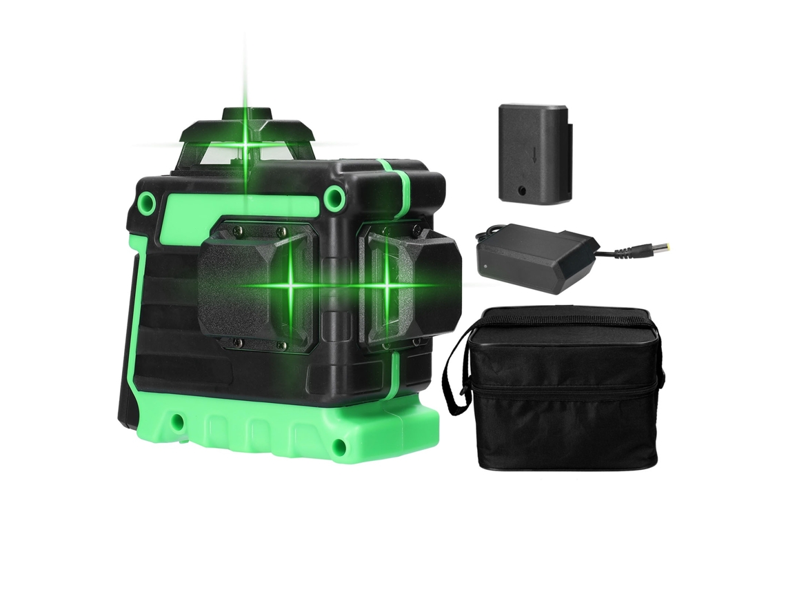 Nivel Láser De 12 Líneas Con Luz Verde, Autonivelante De 3°, Batería Recargable De Litio, Mini Nivel Multifuncional.