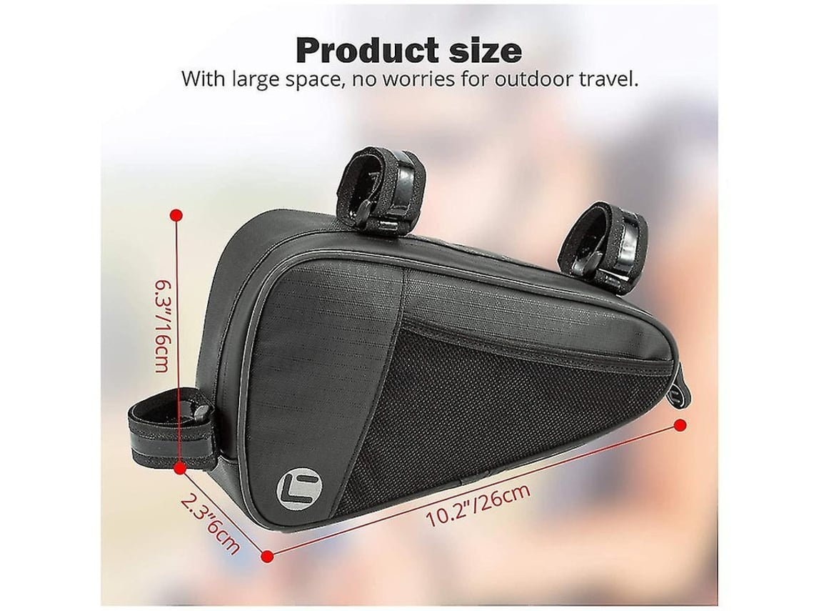Bolsa para cuadro de bicicleta triangular FACPOET con bolsa de almacenamiento para bicicleta MTB impermeable.