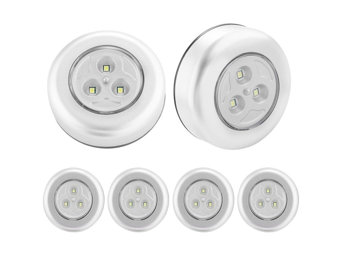 Luces Nocturnas Led, 6 Unidades, Autoadhesivas, Para Armarios Y Escaleras.