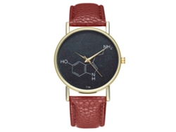 Elegante Reloj De Pulsera Unisex De Cuarzo, Duradero, Diseño Moderno, Color Marrón.