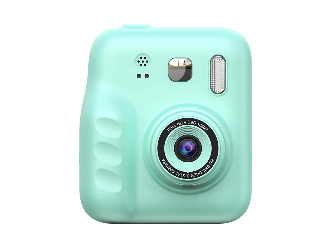 La cámara Polaroid a color puede tomar fotos, grabar videos, imprimir fotos, juguete para niños Esmeralda SZIQIQI