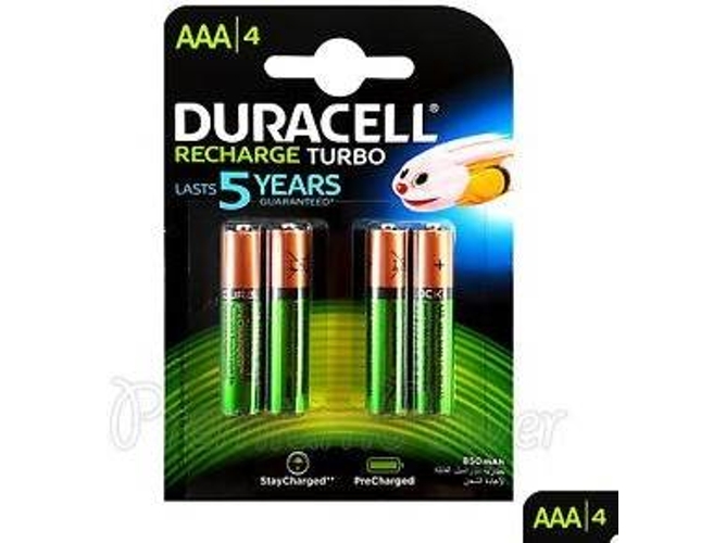 Pilas Duracell Aaa recargable 4ud turbo