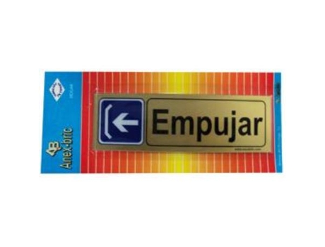 Placa adhesiva horizontal empujar