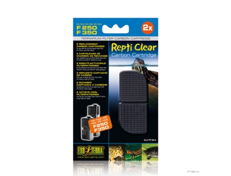 Recarga carbón para filtro interno para terrarios acuáticas EXO TERRA Repti ClearF250/F350
