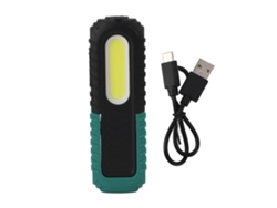 2026-linterna De Trabajo Manual Cob Led Recargable Usb Ip54 Base Giratoria Gancho Para Reparación Coche Hogar Emergencias Verde