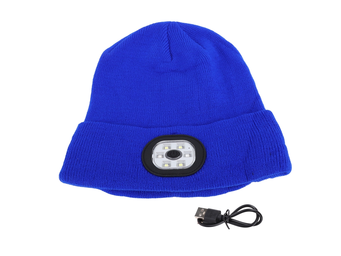 Gorro Musical Con Luz Led, Bluetooth 5.0, Recargable, Moderno, Multifuncional Para Correr De Noche, Ciclismo, Azul.