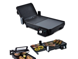 Parrilla Multifunción Klack 2 En 1 Plancha De Asar Y Grill 2000w Con Revestimiento Antiadherente