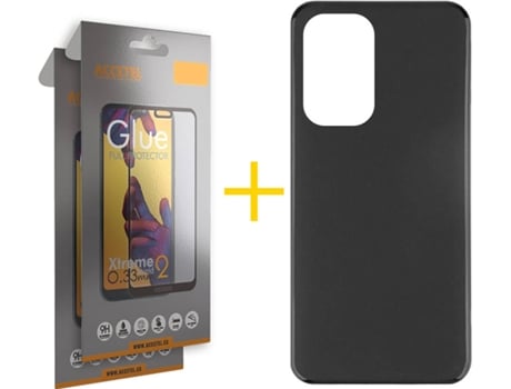 Carcasa + 2 Protectores de Pantalla para Xiaomi MI 11I ACCETEL Negro