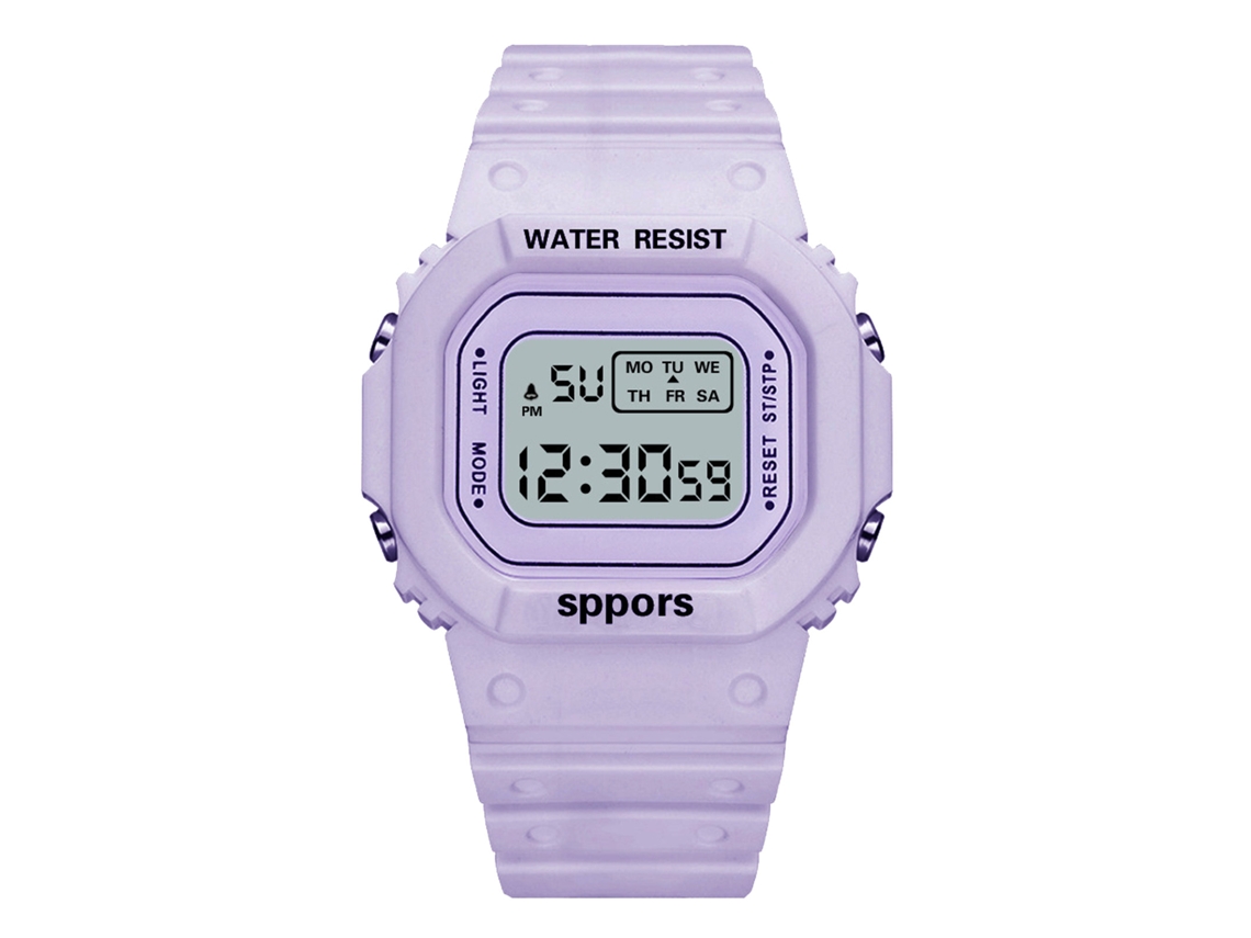 Reloj Deportivo Led Luminoso, Resistente Al Agua, Ligero, Inteligente, Morado, Para Niños Y Niñas.