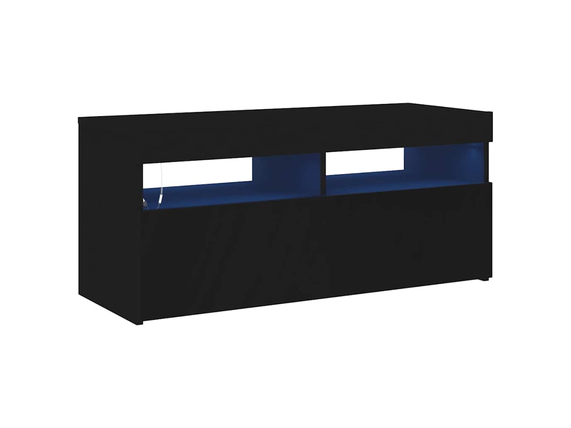 Mueble TV con luces LED 90x35x40 cm Negro MAISON EXCLUSIVE