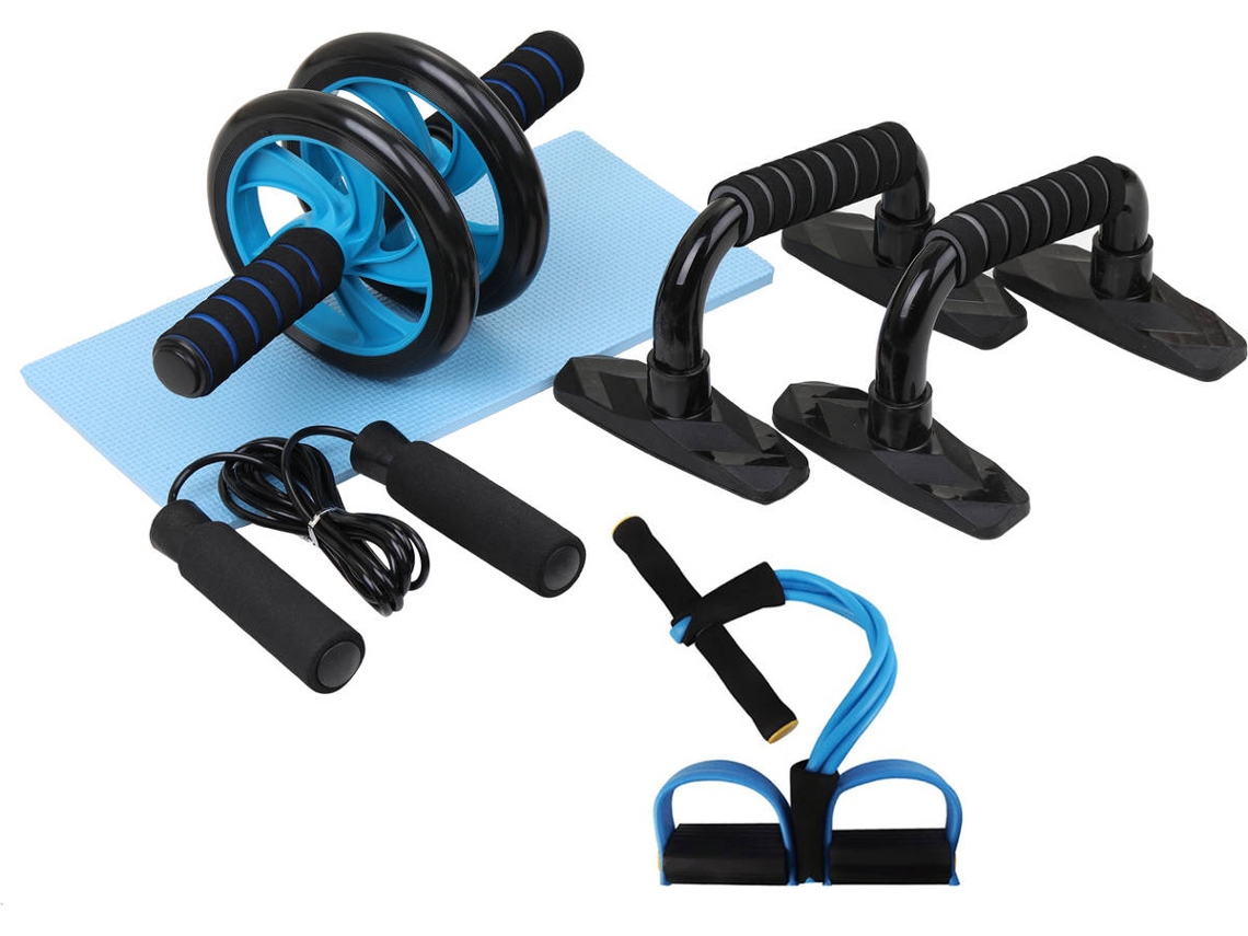 Conjunto Fitness ANSELF 5 en 1 (Azul - Acero)