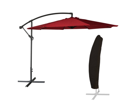 Sombrilla HAPPY GARDEN Oahu Redonda (Rojo - 300 x 250 cm cm)