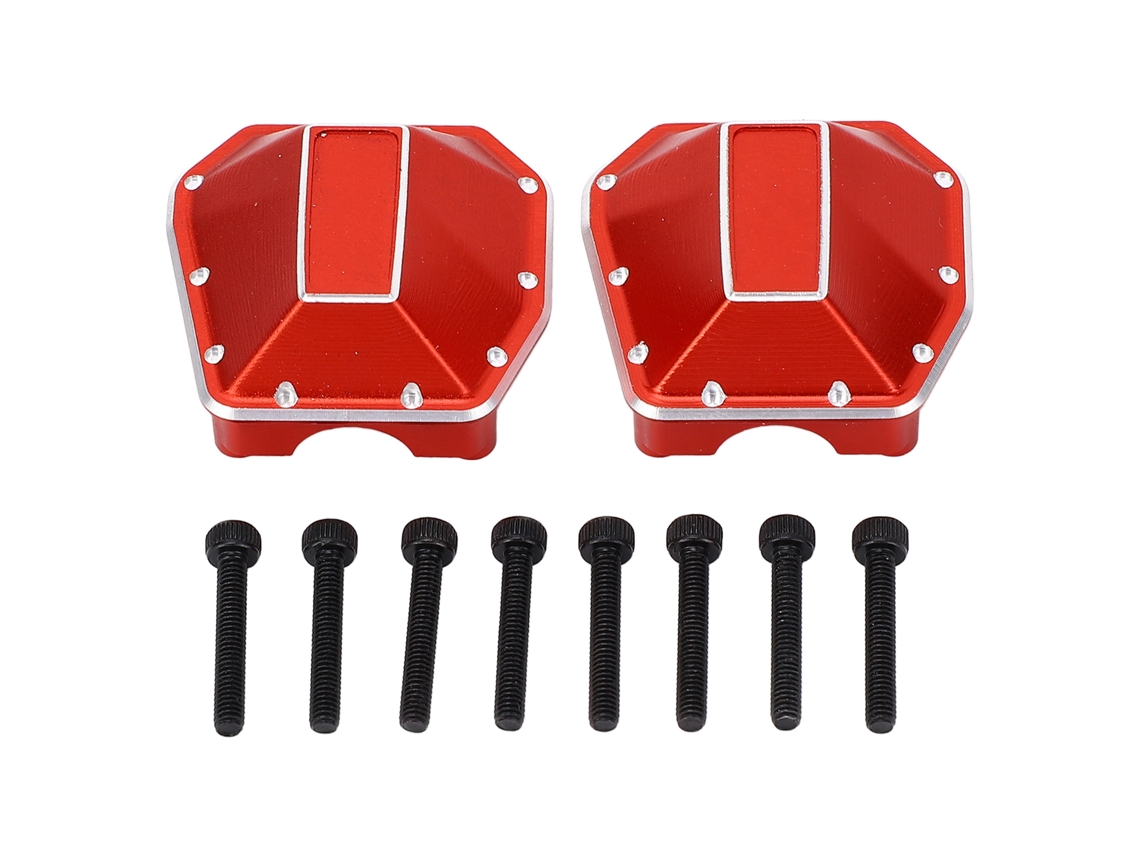 Tapas De Eje Delantero Y Trasero De Aleación De Aluminio Para Coche Rc Scx10 Pro, Color Rojo.
