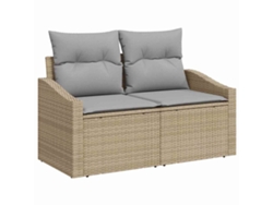 Maison Exclusive - Conjunto De Sofás De Jardín Con Cojín 9 Pcs Beige Poliratán