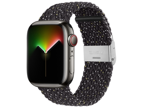 Correa Smartwatch Trenzada de Nylon para Apple Watch Series 9, 8 y 7 41mm / SE 3 y SE 2 y 6 y SE y 5 y 4 40 mm / 3 y 2 y 1 38 mm (Star Black)
