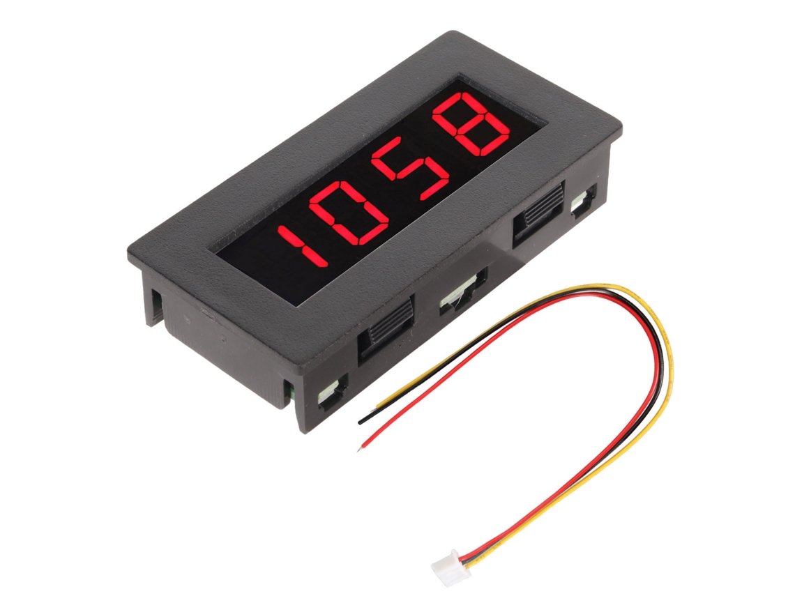 Medidor De Frecuencia Digital Velocímetro Dc 8 A 15 V 0,56 Pulg. 5 A 9999 Rpm Pantalla Digital De 4 Led Tacómetro De Frecuencia Rojo