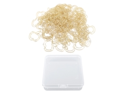 100 Clips De Papel Fruta Lindos Metal Portátiles Divertidos Pequeños Con Caja Transparente Para Escuela Oficina Oro