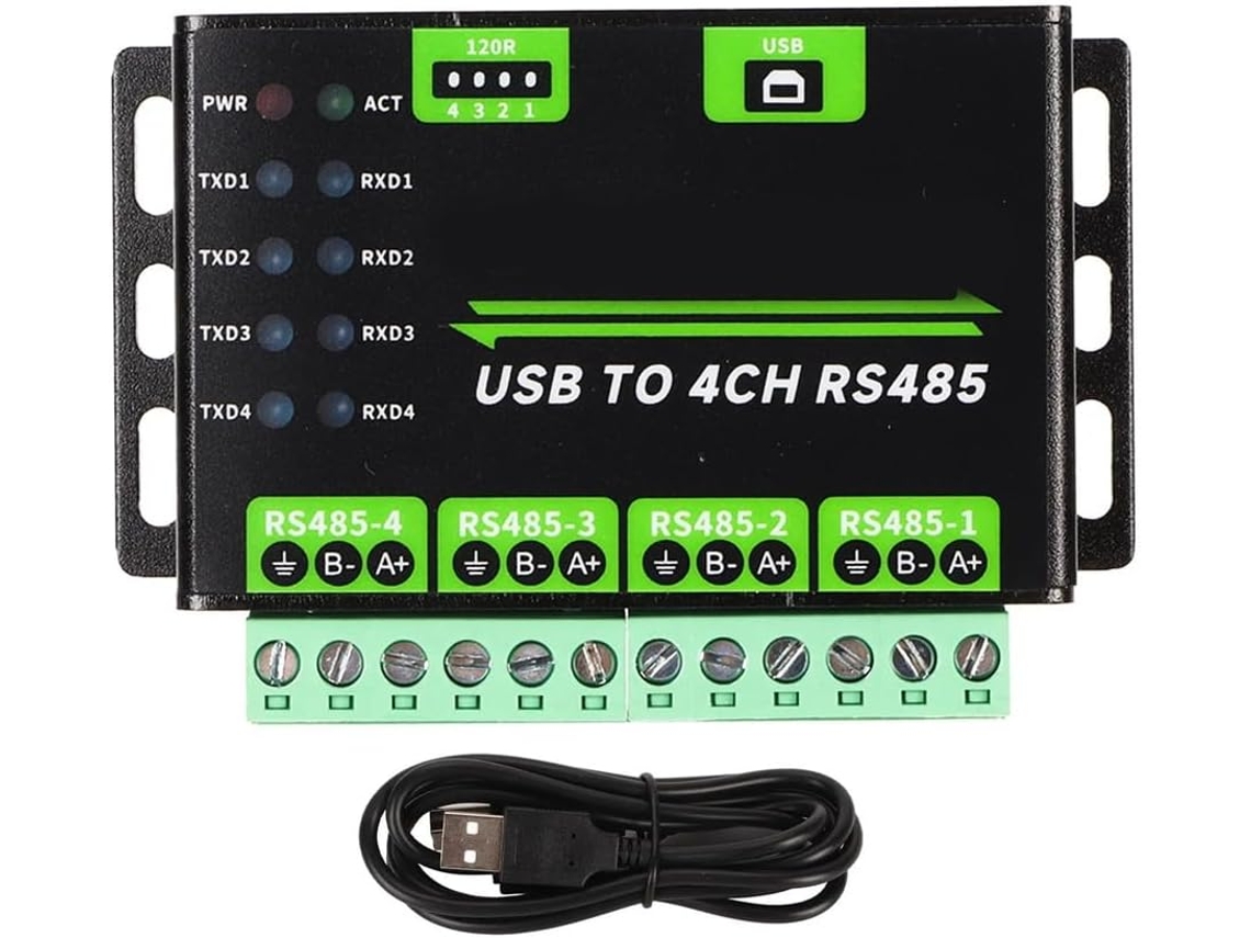 Módulo Convertidor Usb A Rs485 De 4 Canales: Comunicación Serial Universal De Grado Industrial.