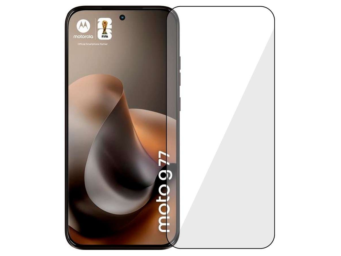 Cristal Templado Completo Negro Para Motorola Moto G77