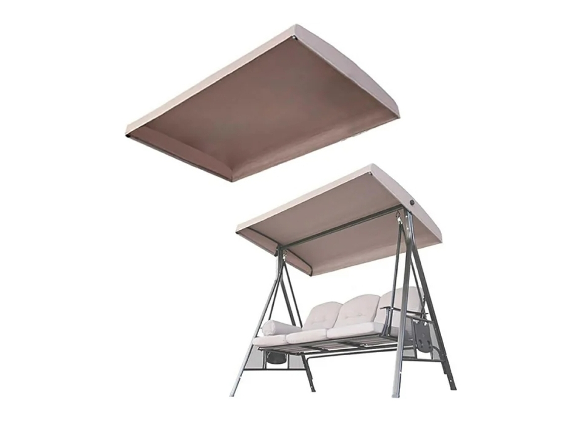 TRUYUETY Capa De Substituicao Para Balanco Exterior 2 3 Lugares, Capa De Protecao Para Balanco De Aluminio, Tecido De Poliester Resistente Ao Sol E Chuva (tama