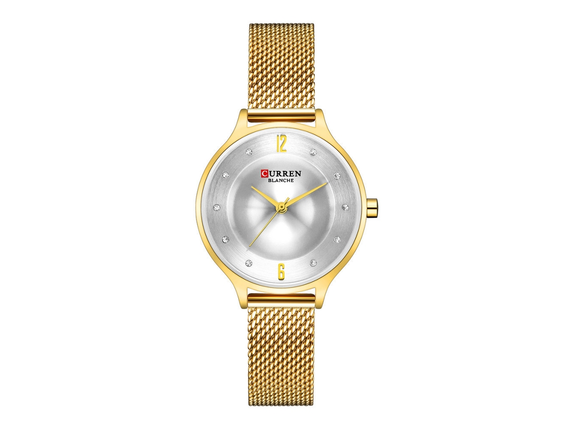 Reloj De Cuarzo De Malla Milanesa Informal Para Mujer, Reloj Delgado