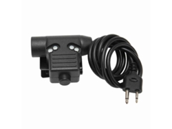 Adaptador Ptt U94 Con Cable De Pu Reforzado Para Radios Militares Push-to-talk De Vertex E Icom.