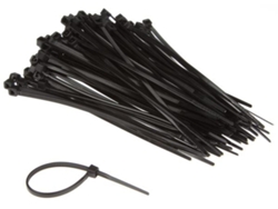 Juego de bridas para cables de nailon - 2,5 x 100 mm - Negro (100 piezas) VELLEMAN