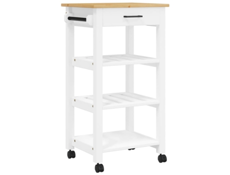 Carrito De Cocina VIDAXL Blanco Madera (48x40x90 cm)
