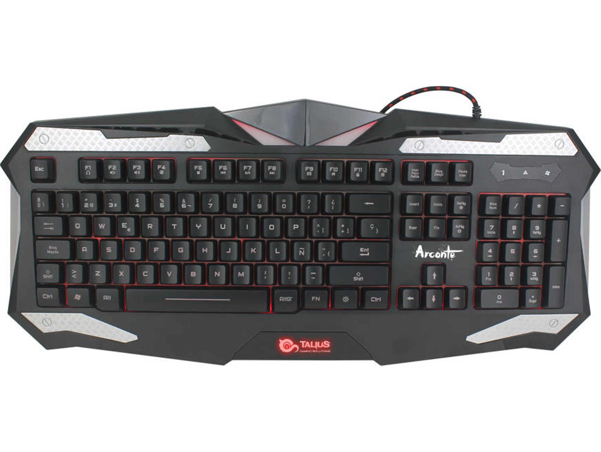 Teclado Gaming TALIUS Arconte (Membrana - Español - Negro)