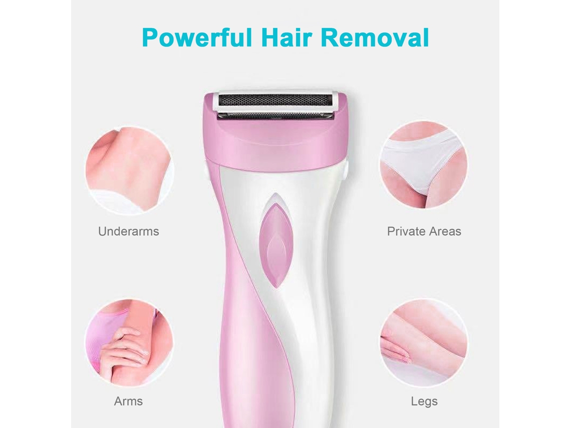 Aparelho Elétrico De Barbear Para Mulheres Epilador Remoção Cabelo Púbico Axilas Pernas Lábios Lavável Uso Molhado E Seco