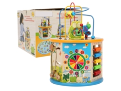 Brinquedo Educativo Multifuncional Cubo De Atividades Labirinto De Contas De Madeira Para Crianças 3+