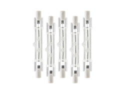 Rebe-paquete De 5 Bombillas Halógenas Lineales R7s 118mm 300w 230v Regulable Para Iluminación De Construcción, Hogar Y Tiendas Transparente
