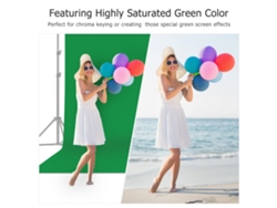 Fondo verde para estudio fotográfico con clip, pantalla de fondo verde para fotografía y vídeo.
